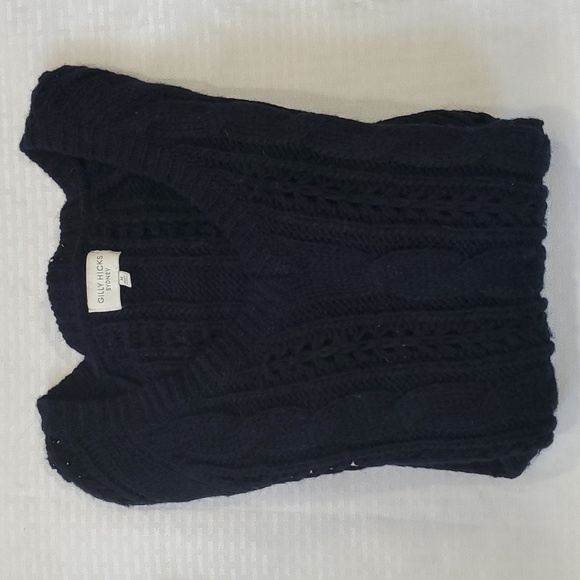 Gilly Hicks woman's blue cable knit vneck pullover sweater size M - Picture 12 of 12
